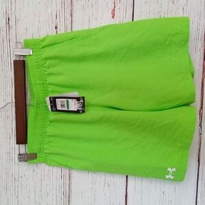 NWT Under Armour Boys UA Tech Woven Shorts YL Neon Green Athletic